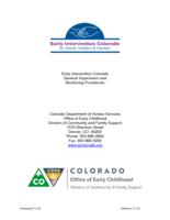 Early Intervention Colorado general supervision and monitoring procedures