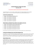 Colorado minimum wage fact sheet