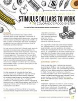 Putting federal and state stimulus dollars to work for Colorado's food system