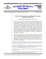 Third party compensation for out-of-basin water transfers : comments on HB 03-113