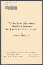 The Black on New Spain's northern frontier : San Jose de Parral, 1631 to 1641