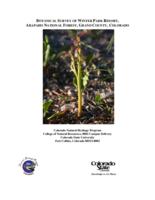 Botanical survey of Winter Park Resort, Arapaho National Forest, Grand County, Colorado