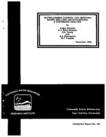 Waterlogging control for improved water and land use efficiences : a systematic analysis : completion report OWRT Project 14-34-0001-6211-C-7144