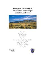 Biological inventory of Rio Grande and Conejos counties, Colorado