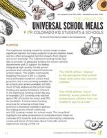 The value of universal school meals for Colorado K12 students & schools