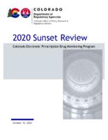 2020 sunset review, Colorado electronic Prescription Drug Monitoring Program