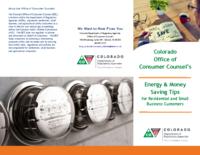 Colorado Office of Consumer Counsel's energy & money saving tips for residential and small business customers