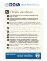 10 steps to complete a home inventory