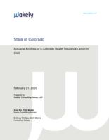 Actuarial analysis of a Colorado health insurance options in 2022