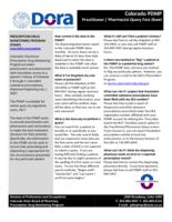 Colorado PDMP practioner, pharmacist query fact sheet