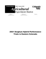 2021 sorghum hybrid performance trials in eastern Colorado