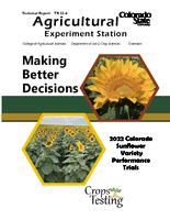 2022 Colorado sunflower variety performance trials