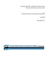 Colorado high plains irrigation practices guide : water saving options for irrigators in eastern Colorado