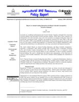 Report on animal feeding operations and rural Colorado communities : executive summary