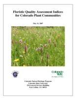 Floristic quality assessment indices for Colorado plant communities