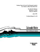 Valuing time in travel cost demand analysis by visitors to Blue Mesa Reservoir