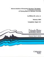 Determination of ecosystem response thresholds to nutrient enrichment of flowing waters in montane Colorado