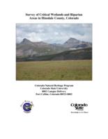 Survey of critical wetlands and riparian areas in Hinsdale County, Colorado