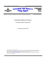 Agricultural coalition for tomorrow : an economic profile of Conejos County