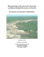 Western Great Plains cliff, outcrop and shale barren ecological system : ecological integrity assessment