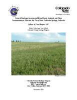 Natural Heritage inventory of rare plants, animals and plant communities on Peterson Air Force Base, Colorado Springs, Colorado : update to final report 1997