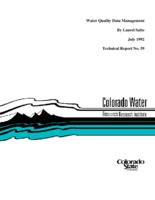 Water quality data management