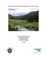 Survey of critical wetlands and riparian areas in Dolores County