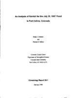 An analysis of rainfall for the July 28, 1997 flood in Fort Collins, Colorado
