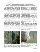 What's happening in Colorado's aspen forests? : gradual, long-term changes and recent widespread death of aspen trees