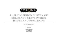 Public opinion survey of Colorado State Patrol issues and functions