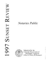 1997 sunset review, notaries public