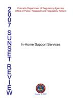 2007 sunset review, in-home support services