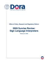 2009 sunrise review, sign language interpreters