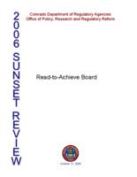 2006 sunset review, Read-to-Achieve Board