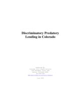 Discriminatory predatory lending in Colorado