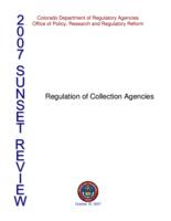 2007 Sunset review, Regulation of collection agencies