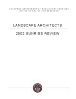 Landscape architects, 2002 sunrise review