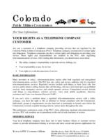 Your rights as a telephone company customer