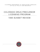 1995 sunset review, licensing of drug precursors