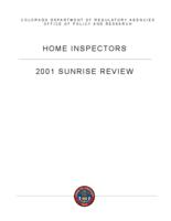 Home inspectors : 2001 sunrise review
