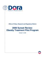 2009 sunset review, obesity treatment pilot program