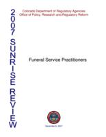 2007 sunrise review, funeral service practitioners