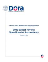 2009 sunset review, State Board of Accountancy