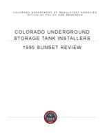 1995 sunset review, licensing of underground storage tank installers