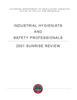 Industrial hygienists and safety professionals : 2001 sunrise review