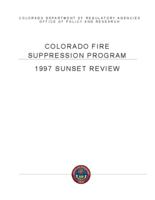 Sunset review, fire suppression program