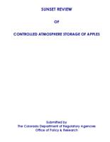 Sunset review of controlled atmoshpere storage of apples