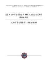 Sex Offender Management Board : 2000 sunset review