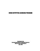 Sunset review, river outfitter licensing program