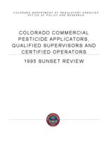 1995 sunset review, Pesticide Applicators' Act